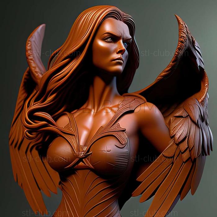 3D модель Девушка-ястреб из вселенной DC (STL)